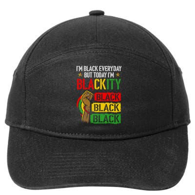 IM Blackity African Black Power Juneteenth Black Everyday 7-Panel Snapback Hat