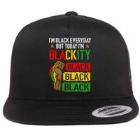 IM Blackity African Black Power Juneteenth Black Everyday Flat Bill Trucker Hat