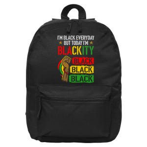 IM Blackity African Black Power Juneteenth Black Everyday 16 in Basic Backpack