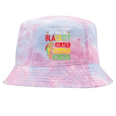 IM Blackity African Black Power Juneteenth Black Everyday Tie-Dyed Bucket Hat