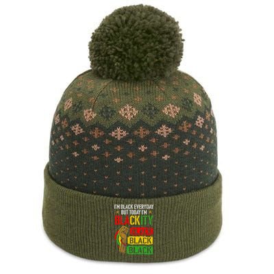 IM Blackity African Black Power Juneteenth Black Everyday The Baniff Cuffed Pom Beanie