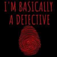 I'm Basically A Detective True Crime Fan Fingerprint Gift Impact Tech Backpack