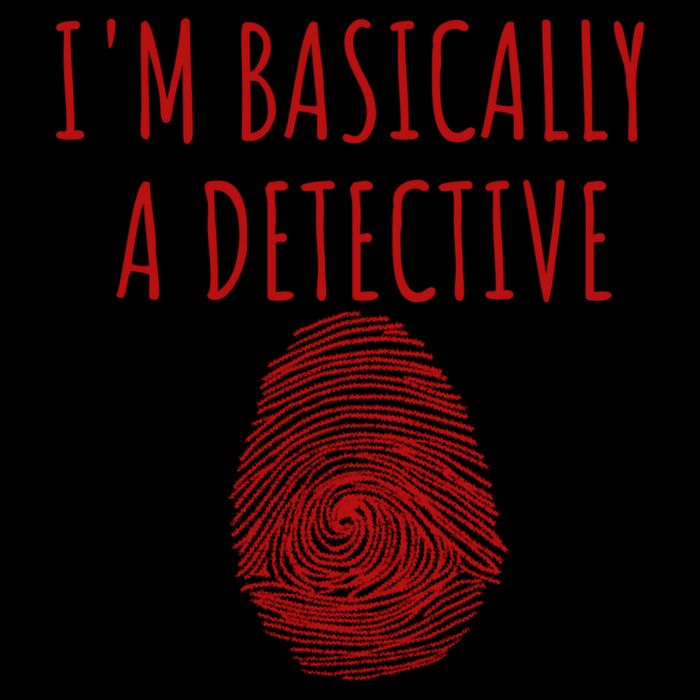 I'm Basically A Detective True Crime Fan Fingerprint Gift Impact Tech Backpack