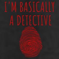 I'm Basically A Detective True Crime Fan Fingerprint Gift 25L Jumbo Tote