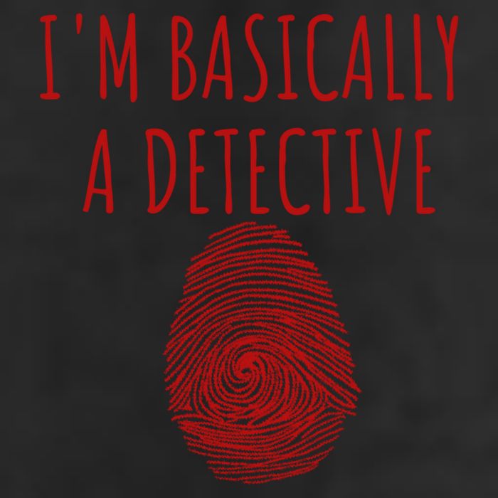 I'm Basically A Detective True Crime Fan Fingerprint Gift 25L Jumbo Tote