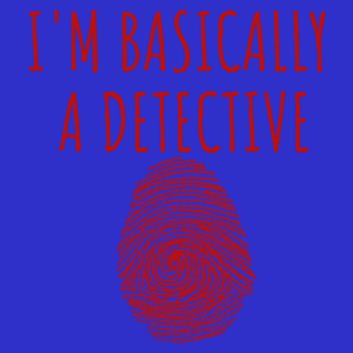 I'm Basically A Detective True Crime Fan Fingerprint Gift Zip Tote Bag