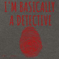 I'm Basically A Detective True Crime Fan Fingerprint Gift Cotton Canvas Backpack