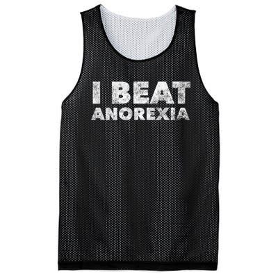 I Beat Anorexia Awareness Mesh Reversible Basketball Jersey Tank