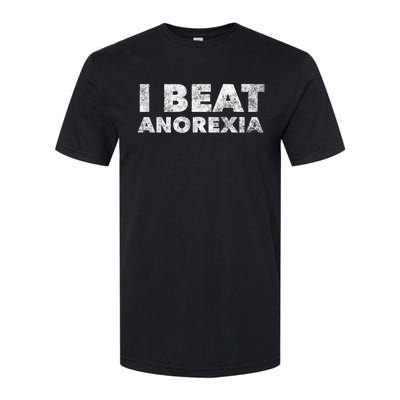 I Beat Anorexia Awareness Softstyle CVC T-Shirt