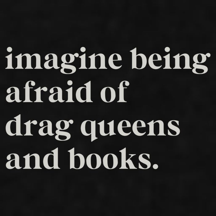 Imagine Being Afraid Of Drag Queens And Books Ladies PosiCharge Tri-Blend Wicking Tank