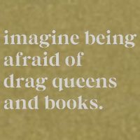 Imagine Being Afraid Of Drag Queens And Books Garment-Dyed Women's Muscle Tee