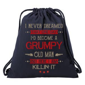 I'd Become A Grumpy Old Man Drawstring Bag