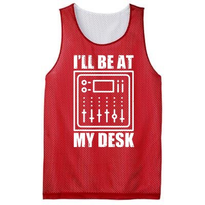 Ill Be At My Desk Sound Technician Mesh Reversible Basketball Jersey Tank