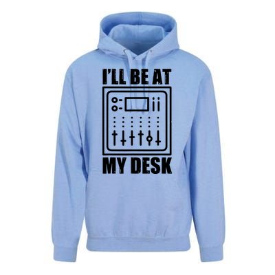 Ill Be At My Desk Sound Technician Unisex Surf Hoodie