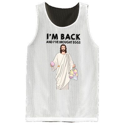 IM Back And IVe Brought Eggs Jesus Easter Mesh Reversible Basketball Jersey Tank