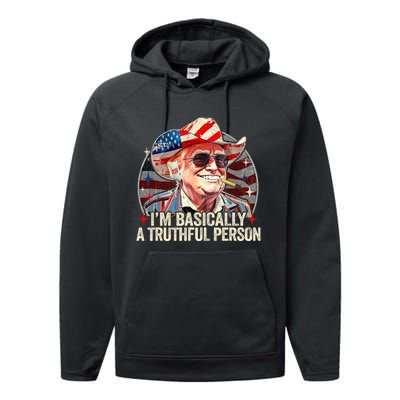 IM Basically A Truthful Person Trump Says Election Quotes Performance Fleece Hoodie