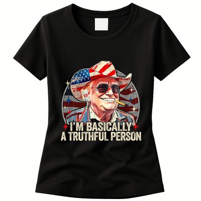 IM Basically A Truthful Person Trump Says Election Quotes Womens T-Shirt
