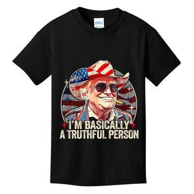 IM Basically A Truthful Person Trump Says Election Quotes Kids T-Shirt