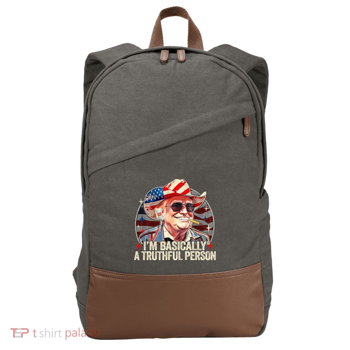 IM Basically A Truthful Person Trump Says Election Quotes Cotton Canvas Backpack