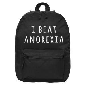 I Beat Anorexia 16 in Basic Backpack