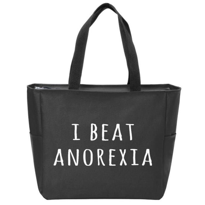 I Beat Anorexia Zip Tote Bag