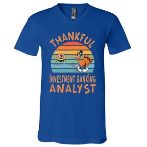 Investt Banking Analyst Job Funny Thanksgiving Gift V-Neck T-Shirt