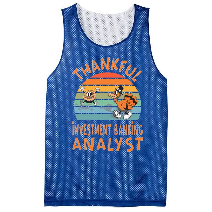 Investt Banking Analyst Job Funny Thanksgiving Gift Mesh Reversible Basketball Jersey Tank