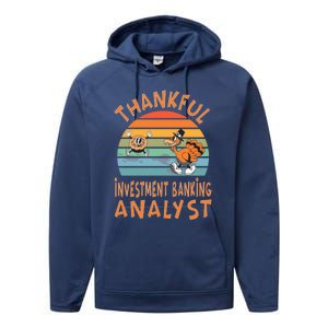 Investt Banking Analyst Job Funny Thanksgiving Gift Performance Fleece Hoodie