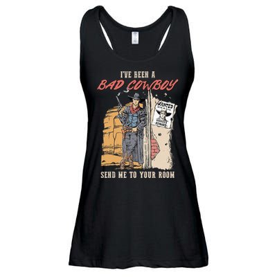 IVe Been A Bad Cowboy Send Me To Your Room Ladies Essential Flowy Tank