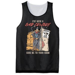 IVe Been A Bad Cowboy Send Me To Your Room Mesh Reversible Basketball Jersey Tank