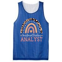 Investt Banking Analyst Leopard Rainbow Appreciation Gift Mesh Reversible Basketball Jersey Tank