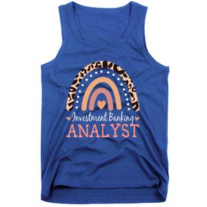 Investt Banking Analyst Leopard Rainbow Appreciation Gift Tank Top