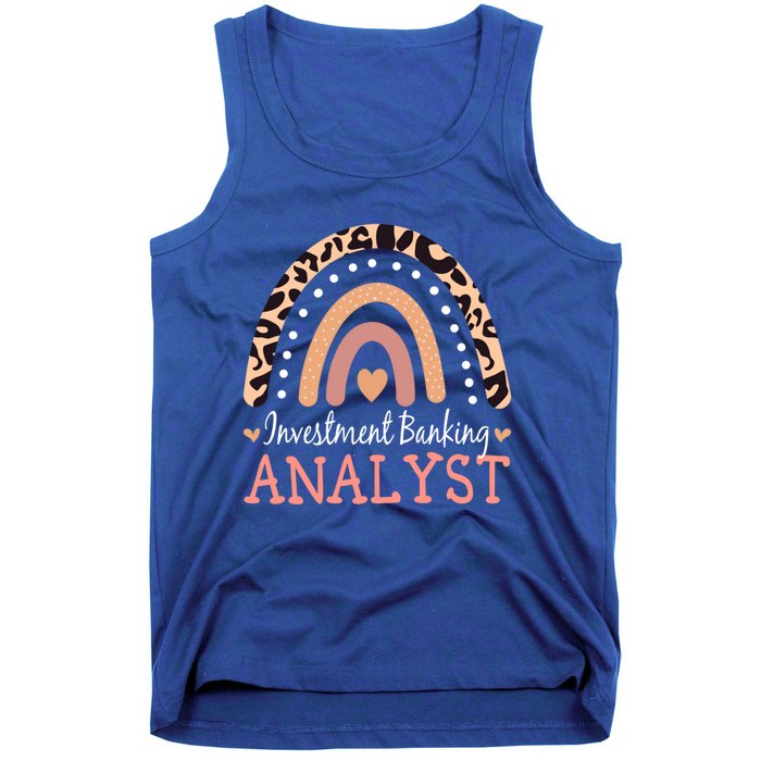 Investt Banking Analyst Leopard Rainbow Appreciation Gift Tank Top