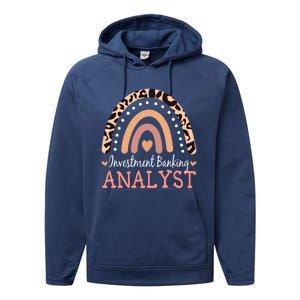 Investt Banking Analyst Leopard Rainbow Appreciation Gift Performance Fleece Hoodie