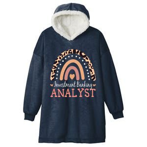 Investt Banking Analyst Leopard Rainbow Appreciation Gift Hooded Wearable Blanket