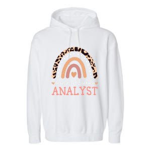 Investt Banking Analyst Leopard Rainbow Appreciation Gift Garment-Dyed Fleece Hoodie