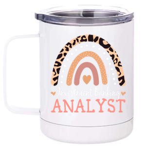 Investt Banking Analyst Leopard Rainbow Appreciation Gift 12 oz Stainless Steel Tumbler Cup