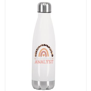 Investt Banking Analyst Leopard Rainbow Appreciation Gift Stainless Steel Insulated Water Bottle