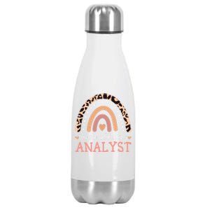 Investt Banking Analyst Leopard Rainbow Appreciation Gift Stainless Steel Insulated Water Bottle