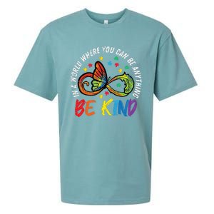 Infinity Butterfly Awareness Be Kind Autism Sueded Cloud Jersey T-Shirt