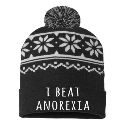 I Beat Anorexia USA-Made Snowflake Beanie