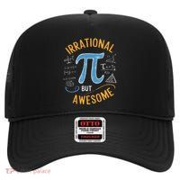 Irrational But Awesome Funny Pi Day Spiral Pi Math .Png High Crown Mesh Back Trucker Hat