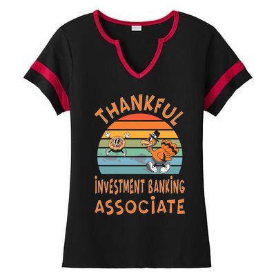 Investt Banking Associate Job Funny Thanksgiving Great Gift Ladies Halftime Notch Neck Tee