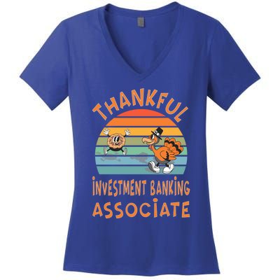 Investt Banking Associate Job Funny Thanksgiving Great Gift Women's V-Neck T-Shirt