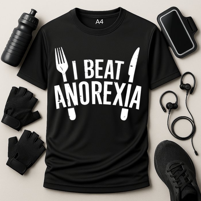 I Beat Anorexia Cooling Performance Crew T-Shirt