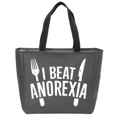 I Beat Anorexia Zip Tote Bag