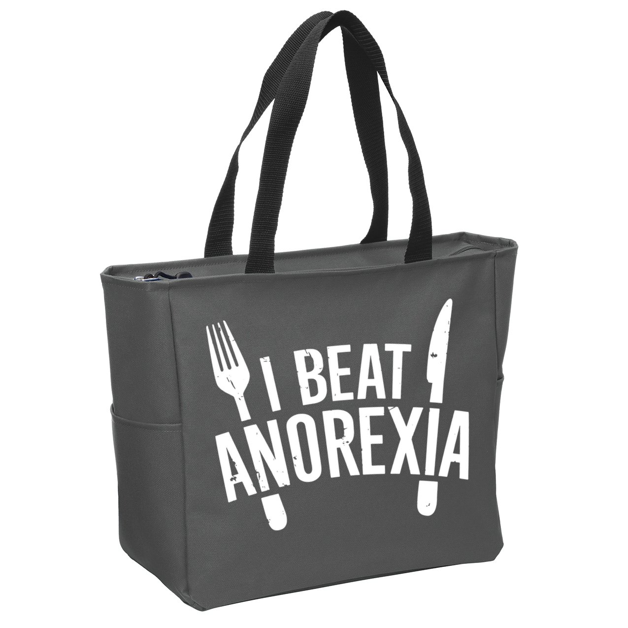 I Beat Anorexia Zip Tote Bag