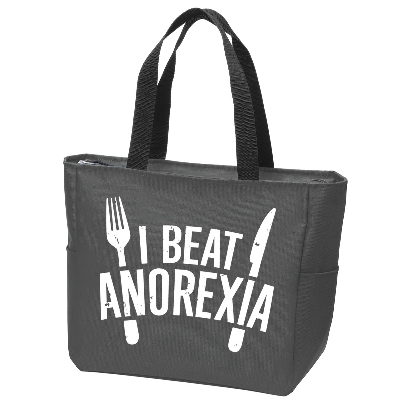 I Beat Anorexia Zip Tote Bag