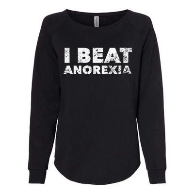 I Beat Anorexia Awareness Womens California Wash Sweatshirt