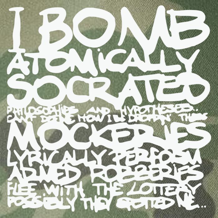 I Bomb Atomically Socrates’ Philosophies And Hypotheses Legacy Tie Dye Trucker Hat
